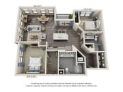 Floor plans are artist’s rendering. All dimensions are approximate. Actual product and specifications may vary in dimension or detail. Not all features are available in every apartment. Prices and availability are subject to change.
