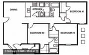 3 Bedroom, 2 Bath