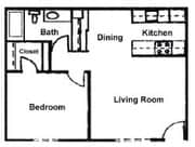 1BR/1BA