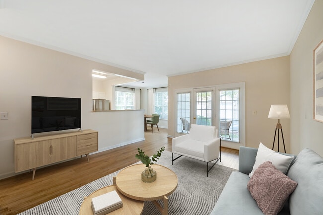 Classic Package II living room with hard surface flooring