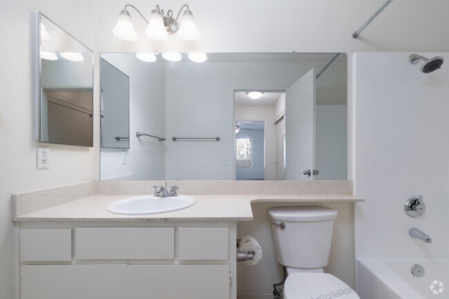 1BR, 1BA - 716SF - Bathroom - 55+ Senior Living at Quail Creek Apartments