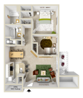 Bayberry - 2 Bed Floor Plan