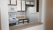 2 bed, 1 bath kitchen