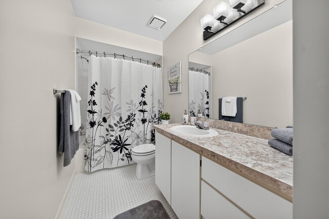 Posh bathroom at Eastwood Village Apartments in Clinton Township, MI.