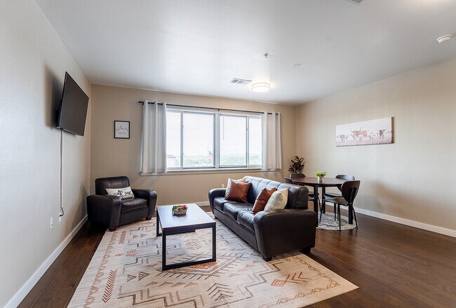 Fully-Furnished-Living-and-Dining-Space-The-Venue-on-Guadalupe-Apartments-Near-UT-Austin