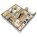 1 Bed 1 Bath 815 Sq Ft