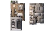 3 bed, 2.5 bath- 2 story