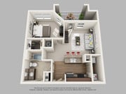 A1 1 Bedroom 1 Bath 730sf