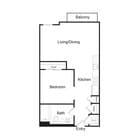 S4 | 1 bed 1 bath | 619 sq. ft.