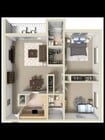 B2 two bedroom two bath 1100 sqft RIVIERA