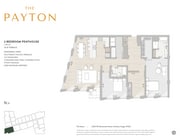 2x2 Den Penthouse Classic floor plan The Payton