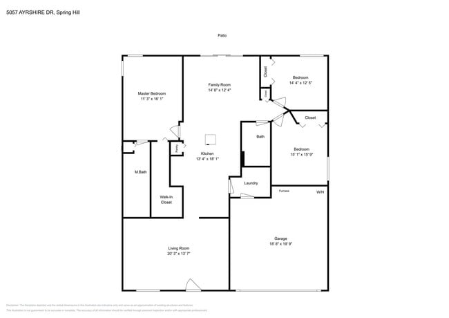 Photo - Charming 3-Bed, 2-Bath Home in Spring Hill with Garage Parking
