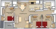 3Bed 2Bath - Floor Plan