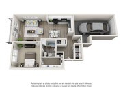 1 Bedroom / 1 Bath / 835 Sq.Ft.