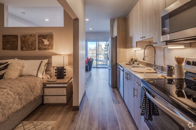 Estudio, 1 BA - 517 pies cuadrados - Cocina - Evo on Emerson