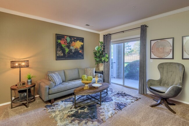 Living Room with Private Patio