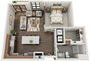 Floorplan 1A - Units 206 & 306