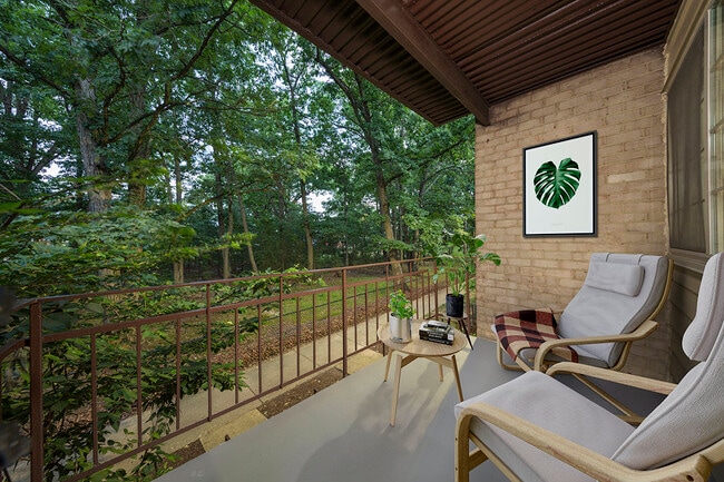 Relaxing balcony at Gateway Square Apartments in Temple Hills, MD
