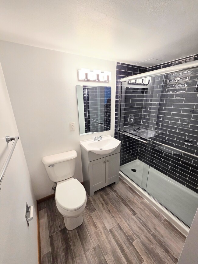 New walk-in shower