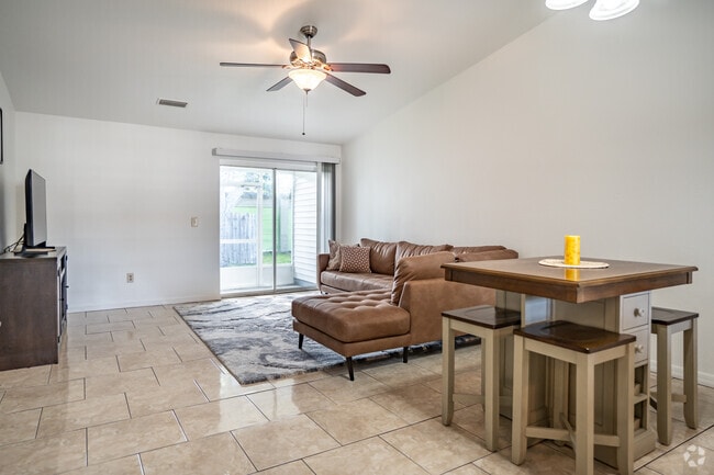 2BR, 2BA - 1,150SF - Living Room & Dining Room