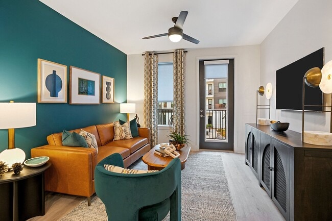 Each home includes ceiling fans in the living room and bedrooms - Auden Apartments