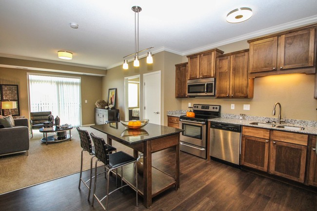 The Monroe kitchen - The Flats at Cedar Grove Apartments