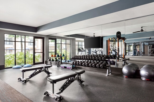 Stay active with a fully equipped fitness center right at home.