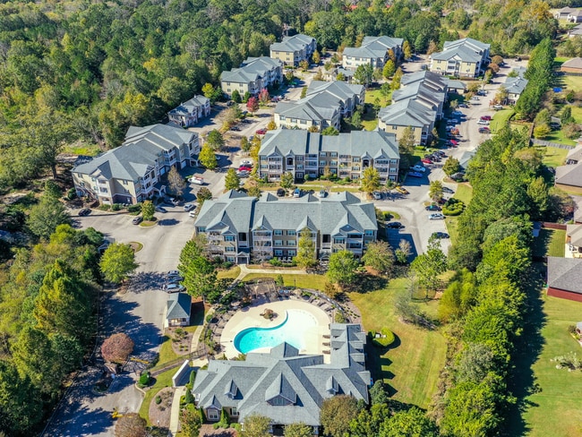 Aerial View of the Pool and Buildings - Legends at Taylor Lakes