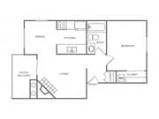 B1 | 1 bed 1 bath | 584 Sq. Ft.
