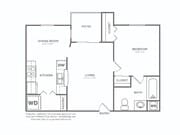 A1 | 1 bed 1 bath | 608 sq ft