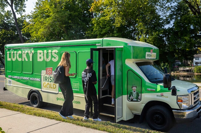 Free Lucky Bus shuttle to campus and beyond