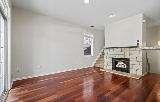Living Room with Gas Fireplace - 107 Brittany Ct