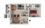 Timberland | 1 Bed 1 Bath | 752 sq ft | Timber Hollow Apartments in Fairfield