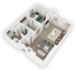 1A | 1x1 Small | 826 sq ft