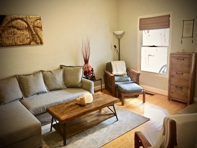 Living room with vaulted airy ceilings - 104B Hillcrest Ave