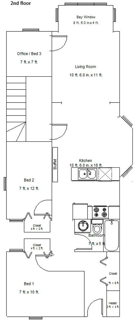 Photo - 2bed/1bath, PLUS OFFICE in Bucktown! Central Air! Free Laundry! Unit 2F