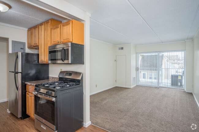Remodeled Kitchen & Living Room from Dining Room