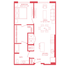 A16A | 1x1 | 830 sq ft