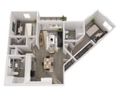2F Floor Plan - 3D