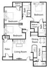 3BR/2BA