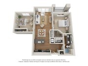 One Bedroom Flex w/Den - B4