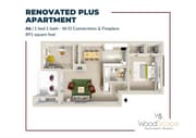 A6 (W/D Connections and Fireplace) Renovated Plus