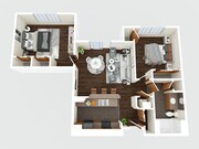 2 Bed 3D Model