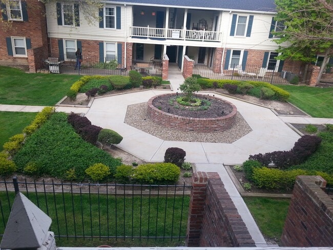 Courtyard view from balcony.