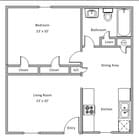 A 1 Bedroom Floor Plan