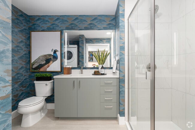 0BR, 1BA - 401SF Studio A3 Bathroom