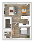 One-Bedroom One-Bathroom Floor Plan