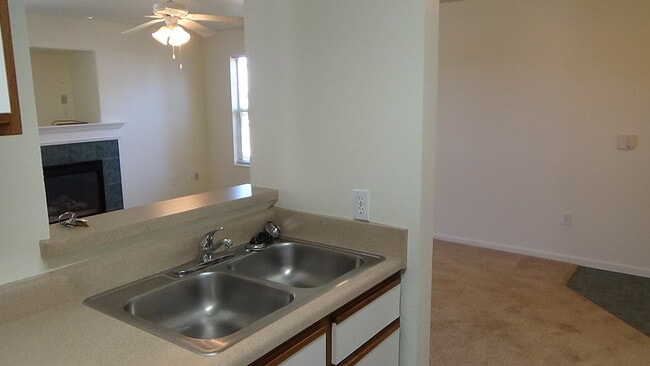 2 bed, 1 bath looking out of kitchen