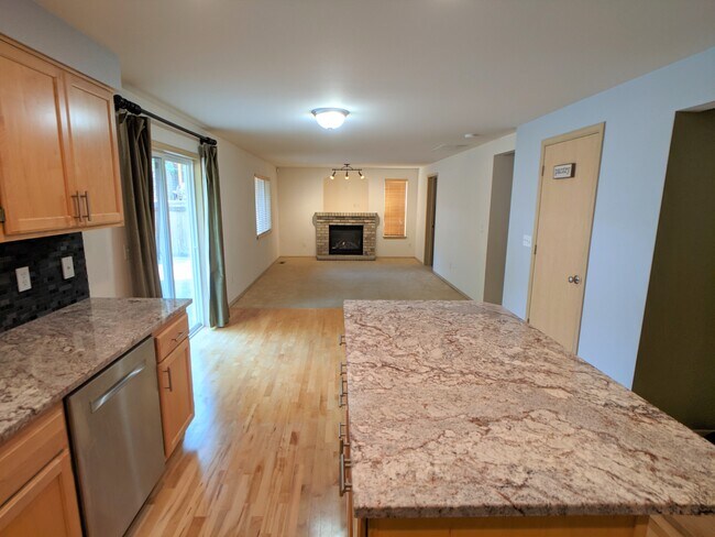 Family room with gas fireplace