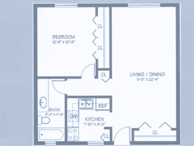 PINE- 1 BDR/ 1 BA - Cutler Gardens Apartments
